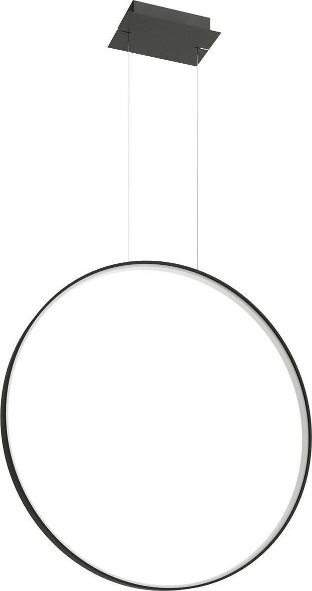 Lampa wisząca Thoro LAMPA wisząca RIO TH.120 Thoro pierścień OPRAWA metalowa ZWIS LED 50W 4000K ring okrągły czarny