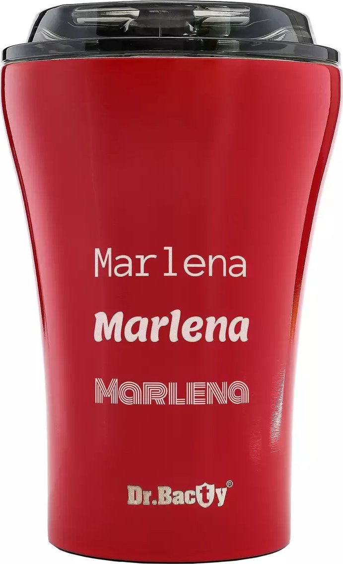 Dr.Bacty Kubek termiczny do kawy z powłoką ceramiczną Dr.Bacty Apollo - 227 ml - czerwony - Z twoim grawerem