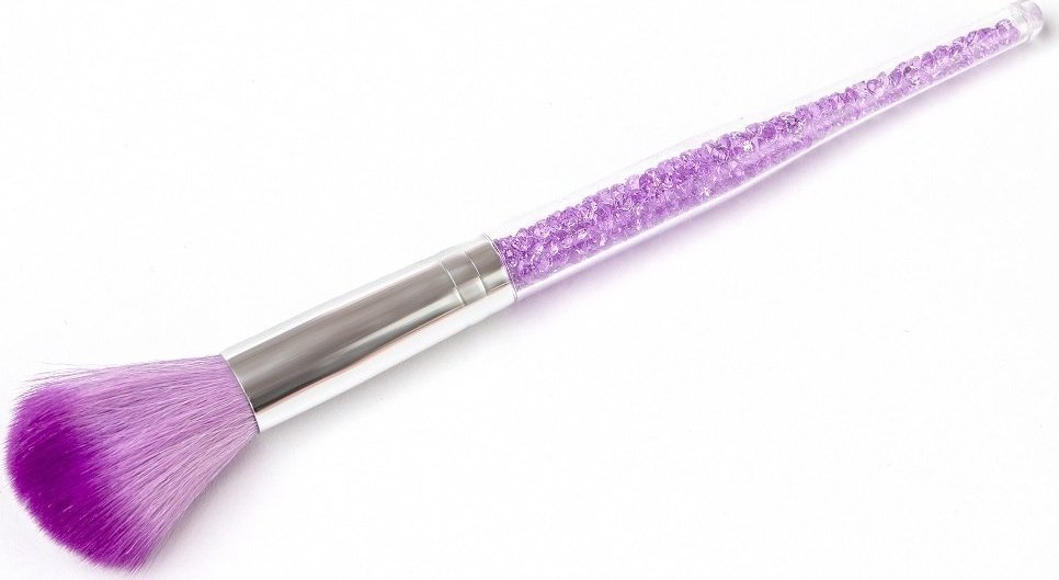 Cosmetics Zone Pędzel z kryształkami do pudru, podkładu, makijażu, różu lub pyłu - różowy
