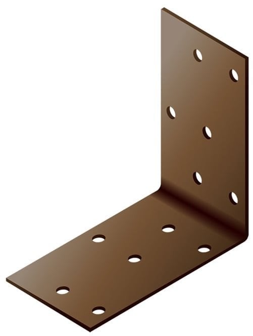 ANGLE BRACKET 60X60X40X2,0 BROWN