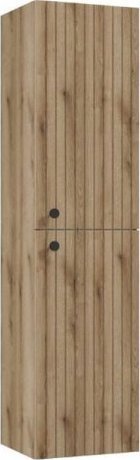 Deftrans Słupek łazienkowy wiszący ryflowany 140x35 cm dąb evoke lamele Rietti