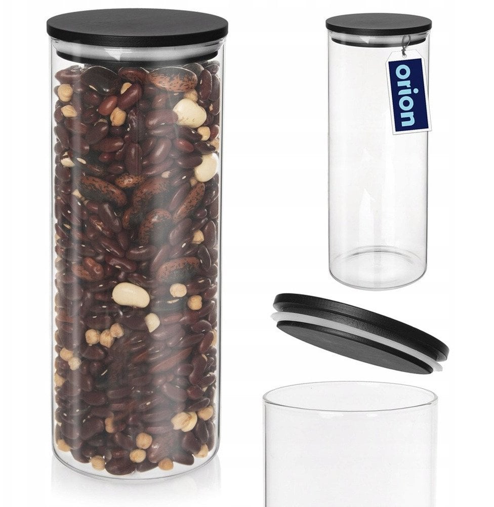 Orion Pojemnik na produkty sypkie szklany z pokrywką i uszczelką 1,2 l