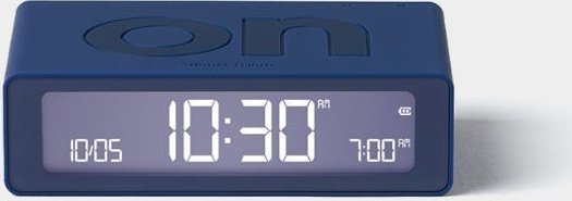 Lexon Flip Mini Dual-Sided Alarm Clock dark blue