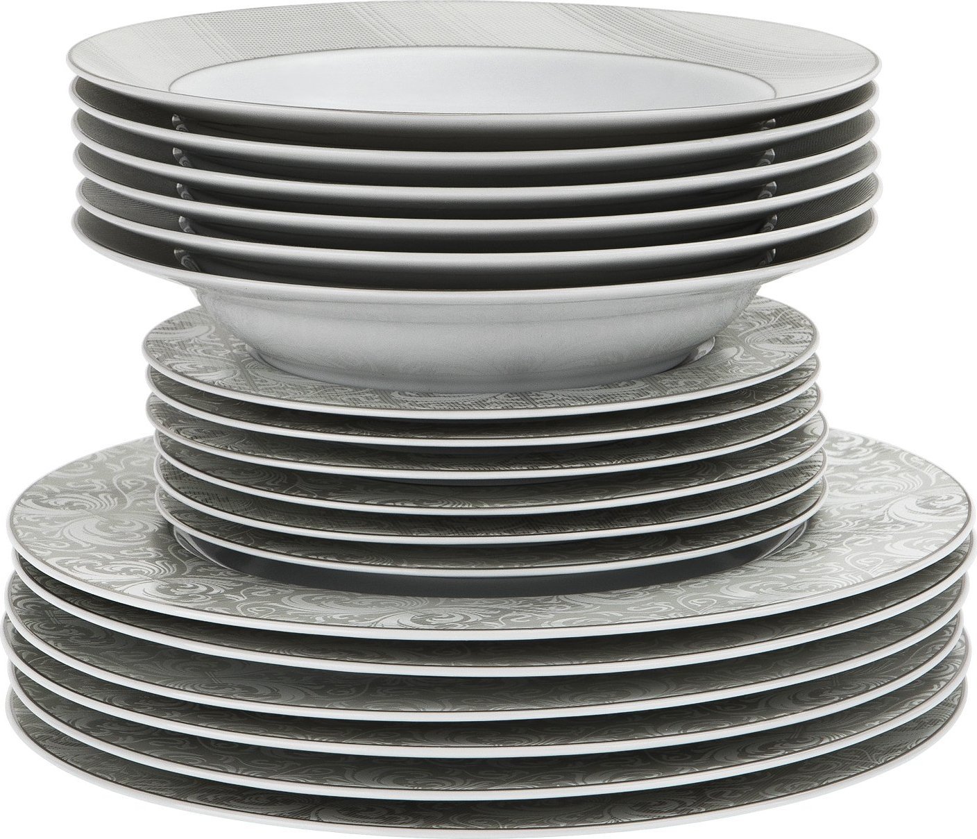 Ćmielów Serwis obiadowy 6/18 Atlanta Silver