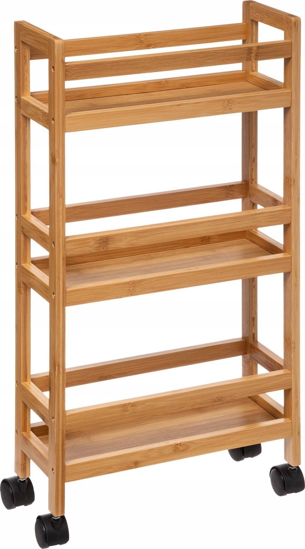 5five Regał łazienkowy na kółkach, 3 półki, bambus