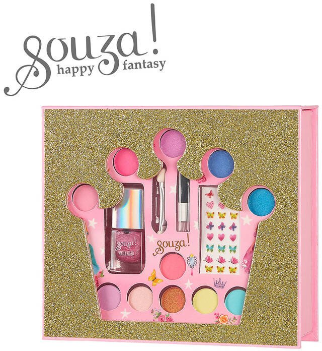 Souza Szkatułka z kosmetykami do makijażu dla dzieci zestaw 15 el. Korona