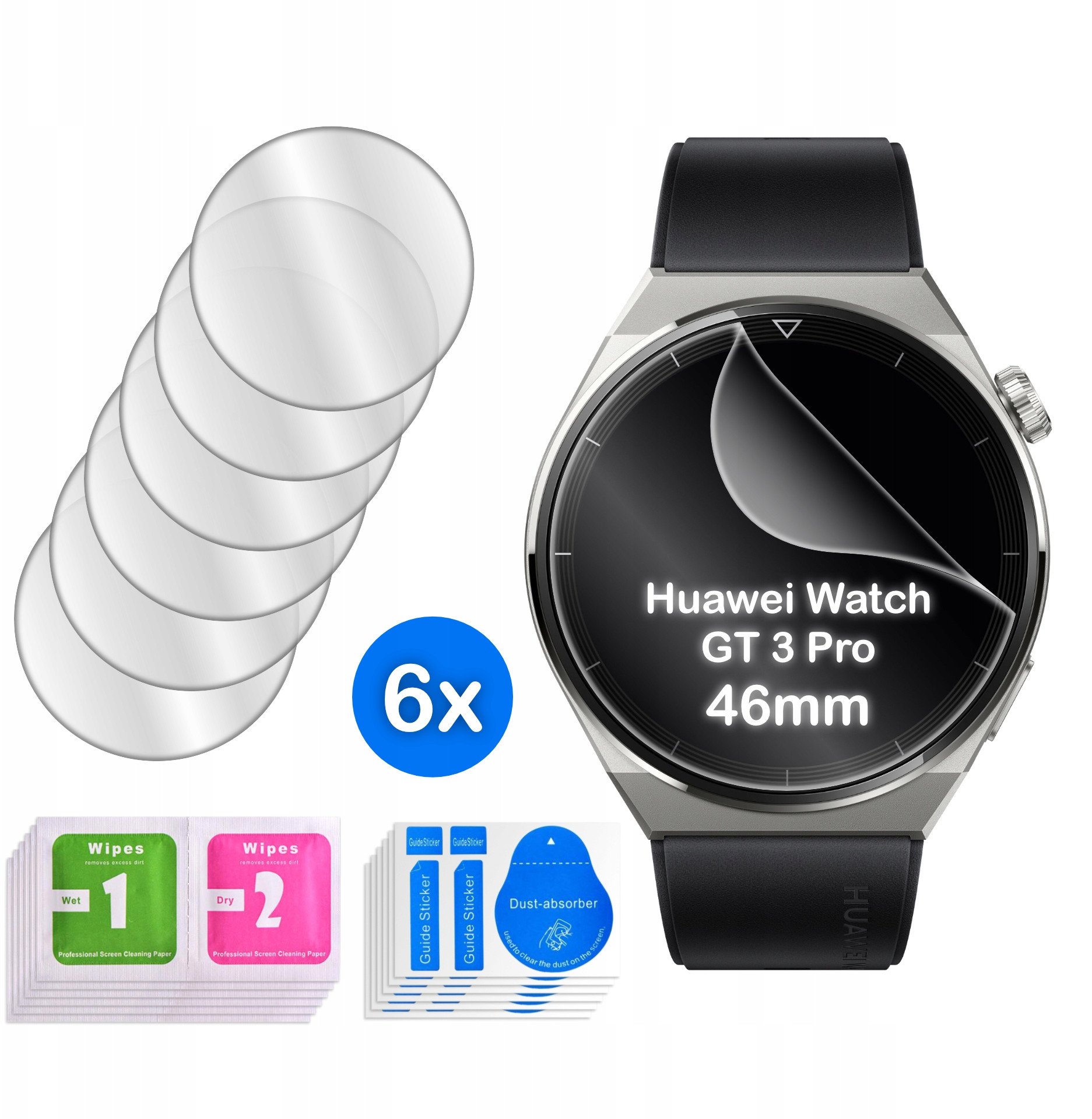 FOLIA do Huawei Watch GT 3 Pro 46mm HYDROŻELOWA OCHRONNA na ekran 6 sztuk