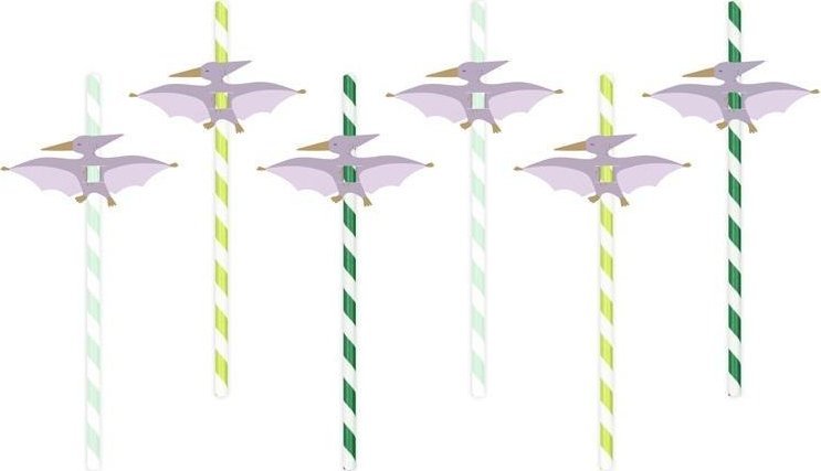 Słomki Pterodaktyl 19.5cm 6szt