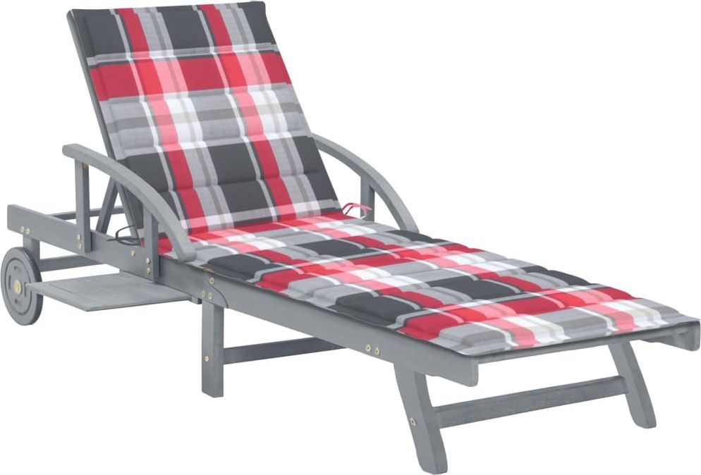 Elior Leżak ogrodowy w czerwoną kratkę - Solar