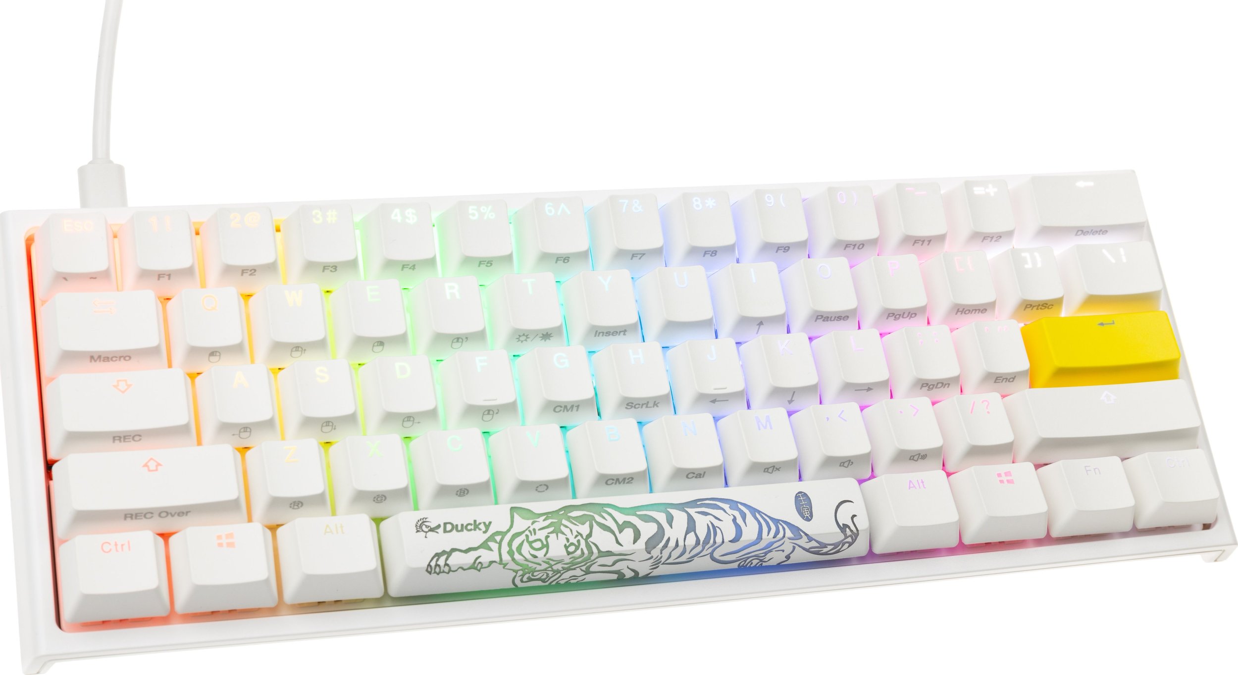Klawiatura Ducky Ducky One 2 Pro Mini White Edition Gaming Tastatur, RGB LED - Cherry Blue (US)