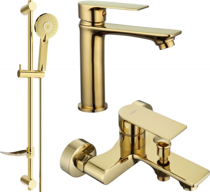 Mexen Mexen Royo DF40 zestaw wannowy, złoty - 72203DF40-50