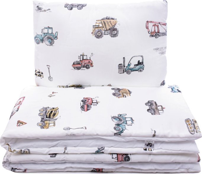 PULP BAMBOO Pościel z Bawełny Satynowej z wypełnieniem 80x100 cm - Plac Budowy