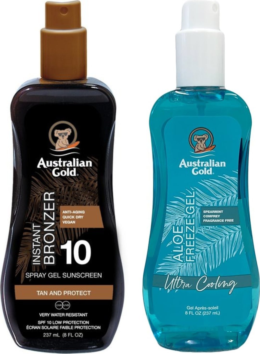 Australian Gold Spray Gel Bronzer SPF10 + Aloe Freeze