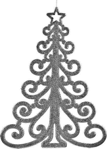 Witek Home Ozdoba świąteczena Choinka srebrna