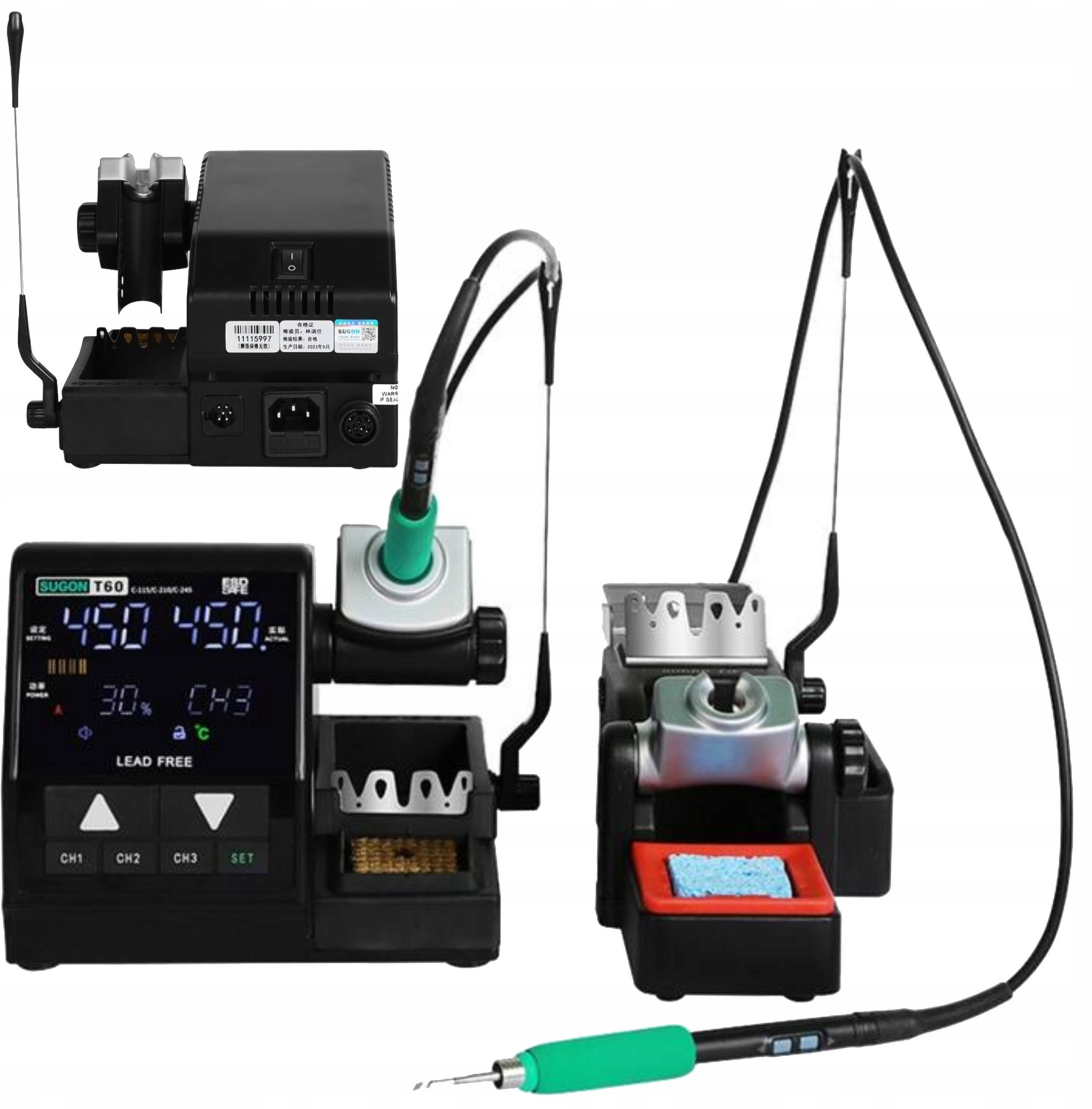 Stacja lutownicza SUGON T60 + Rozszerzenie TJ8
