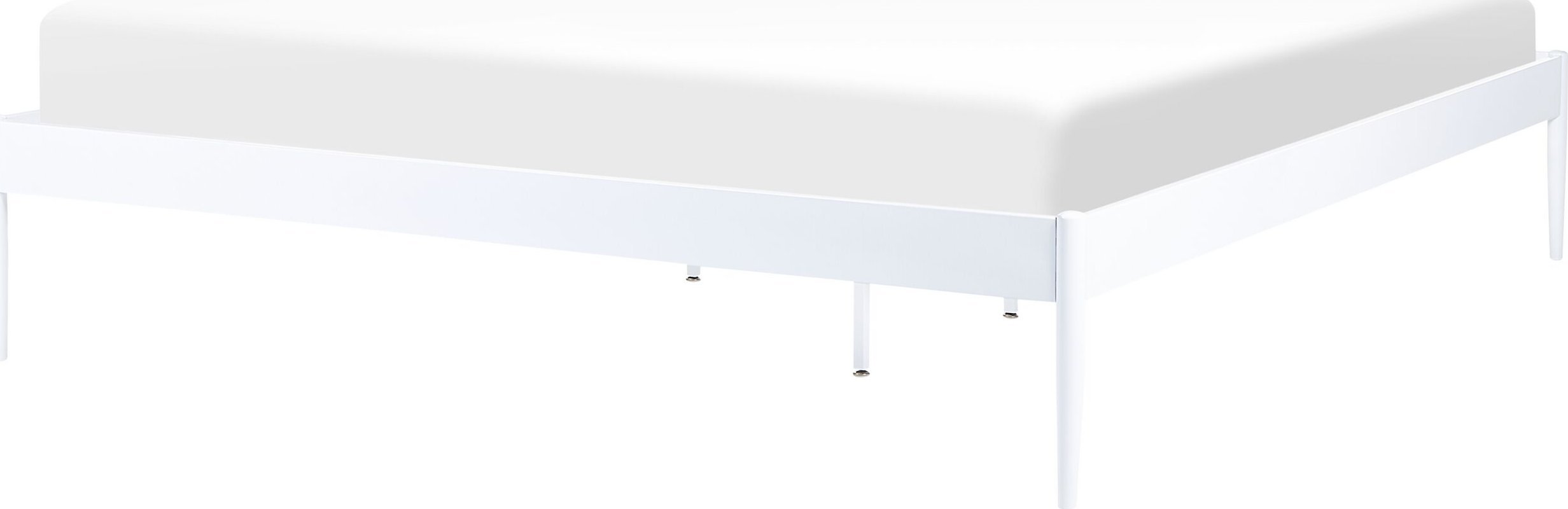 Beliani Łóżko metalowe 180 x 200 cm białe VAURS