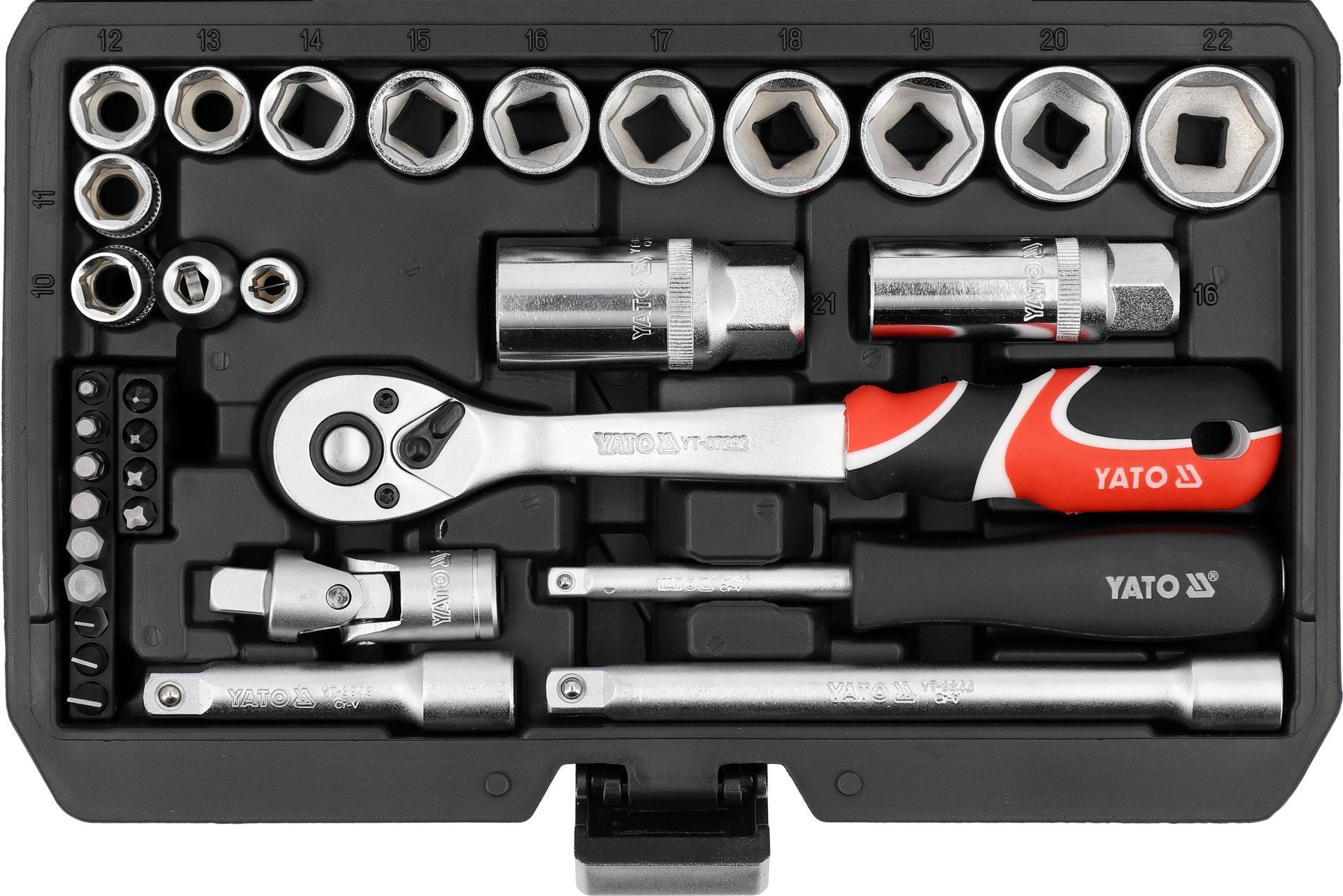 Zestaw narzędzi Yato ZESTAW KLUCZY 34el 1/4" / 3/8"