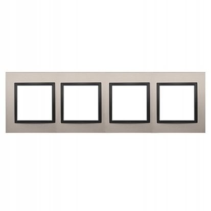 Kontakt-Simon Simon 54 Nature* Ramka 4-krotna metalowa, Satynowa Noc DRN4/81
