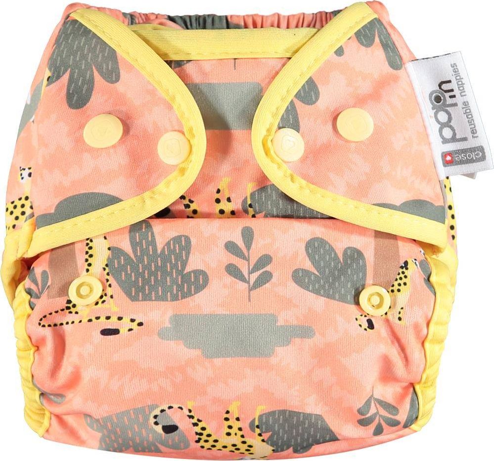 Close Caboo Otulacz, pieluszka wielorazowa Pop-in AIO Cheetah z napami 4.5-16 kg, 1 szt.