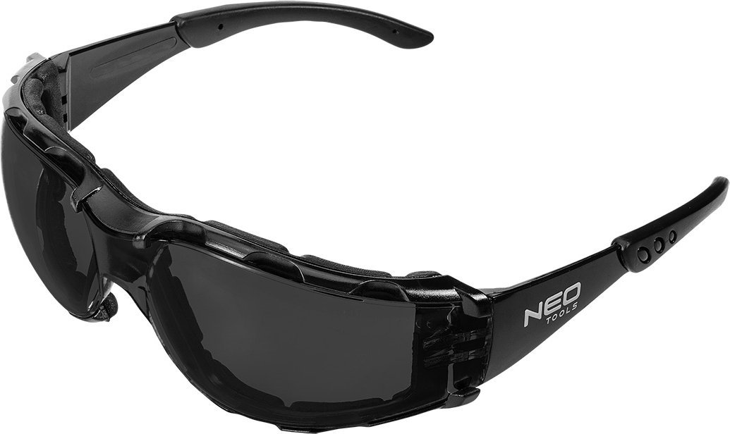Neo Okulary ochronne z wkładką piankową, przyciemniane soczewki, klasa odpornosci FT