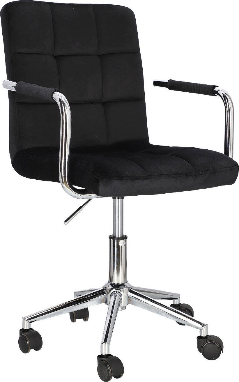 Krzesło biurowe Intesi Fotel biurowy Cosmo Arm czarny velvet
