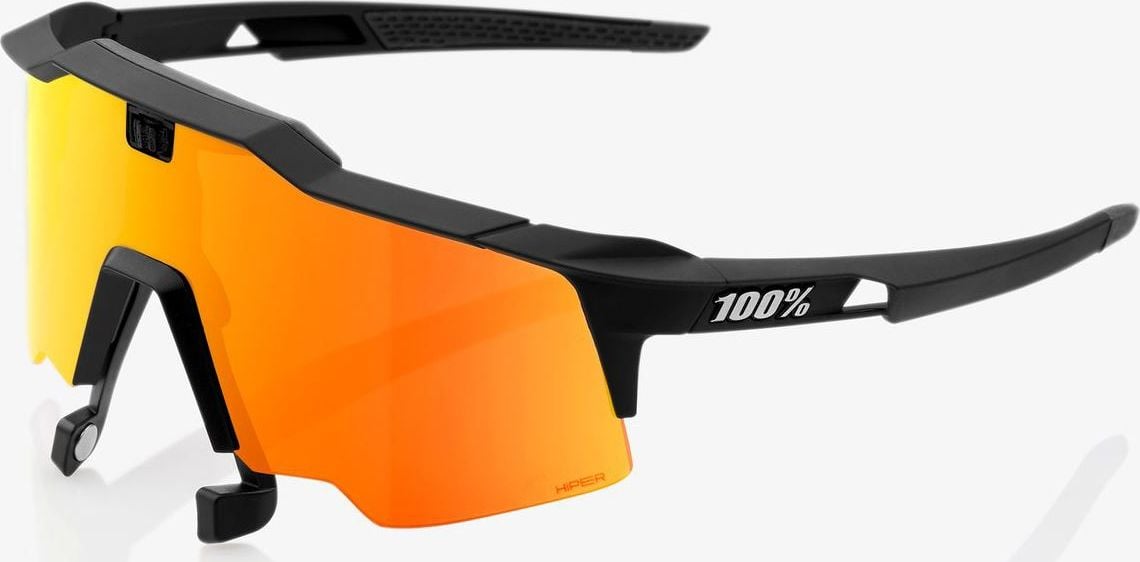 100% Okulary Speedcraft Air Soft Tact Black HiPER Red Multilayer Mirror Lens