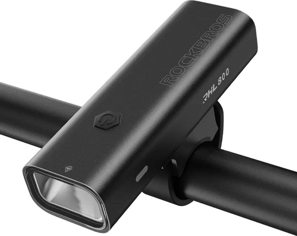 RockBros Lampka rowerowa przednia Rockbros 24710012001 800 lm + kabel USB-C - USB-A - czarna