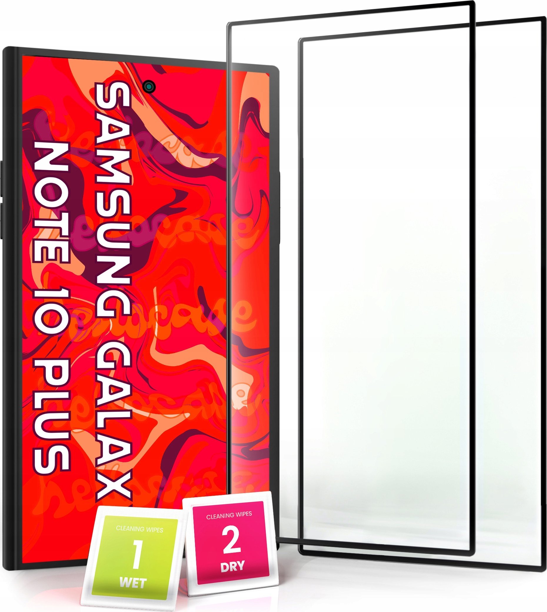 Hello Case 2-pak Szkło Hartowane do Samsung Galaxy Note 10 Plus Pełne Na cały ekran 5D