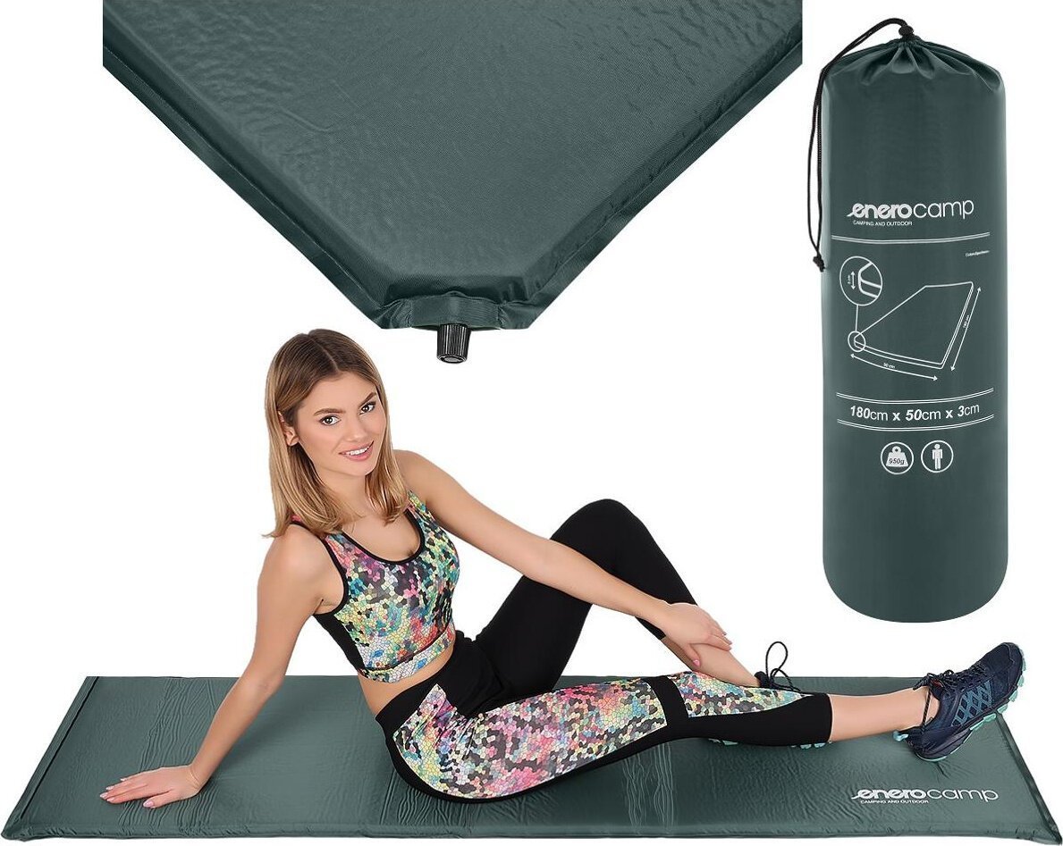 Redcliffs MATA SAMOPOMPUJĄCA TURYSTYCZNA MATERAC 180X50X3CM ZIELONA