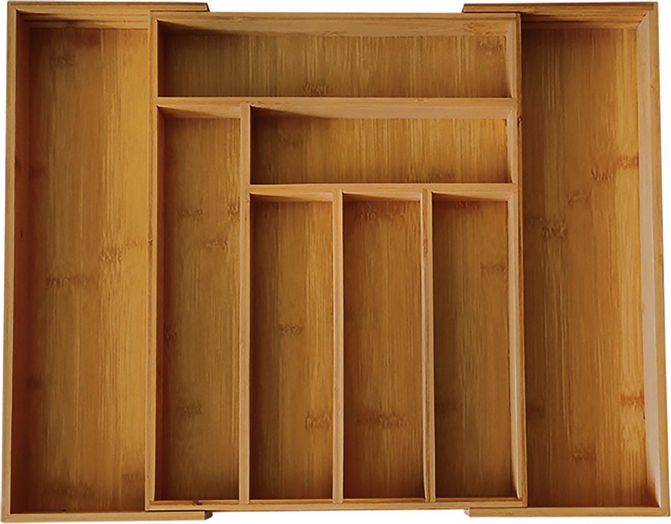 BERRETTI Wkład do szuflady organizer na sztućce bambus regulowany 31-52cm