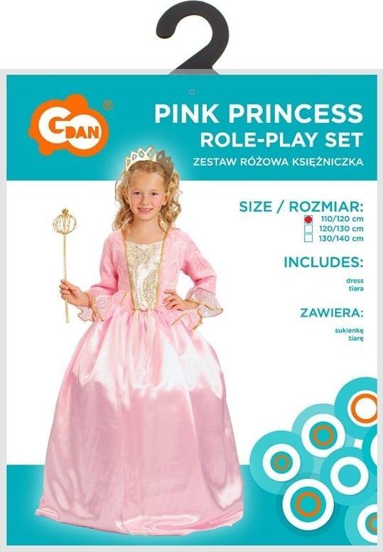 Strój dla dzieci Różowa Księżniczka rozm.130/140cm