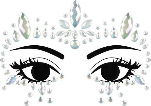 Guirca Dekoracja na twarz Kryształki świecące w ciemności