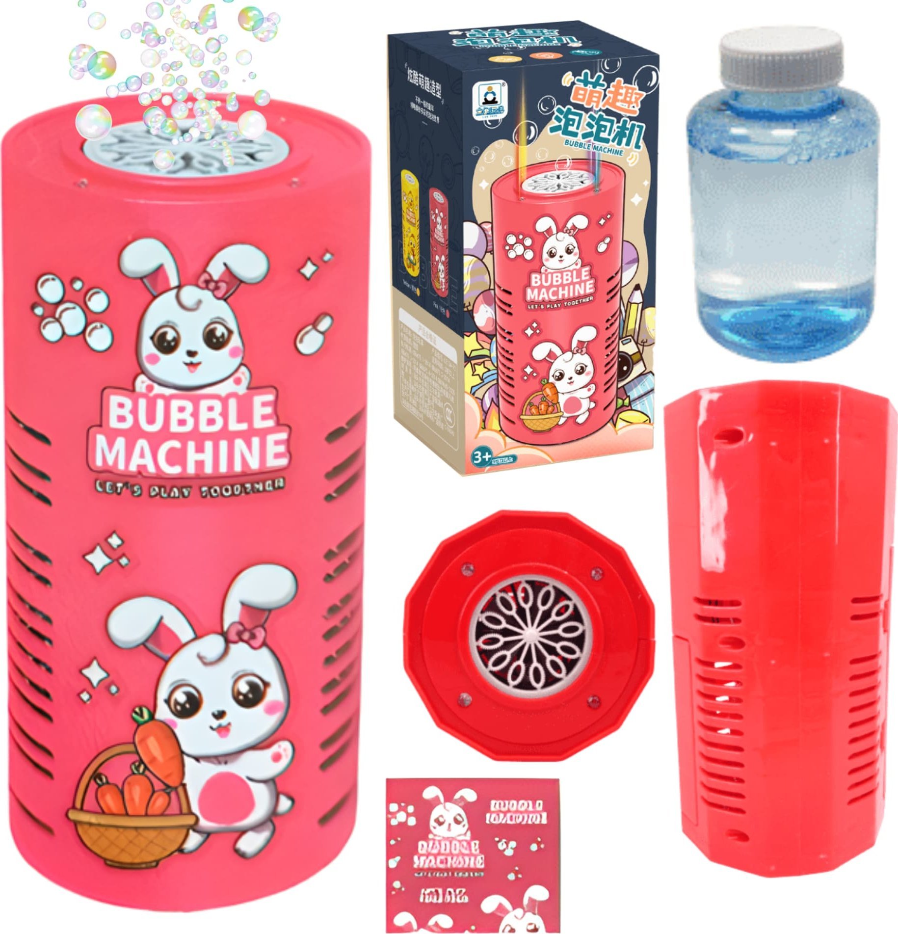 ProNice Maszynka Bańki Mydlane Wytwornica Do Baniek Mydlanych Dużo Muzyka Światło