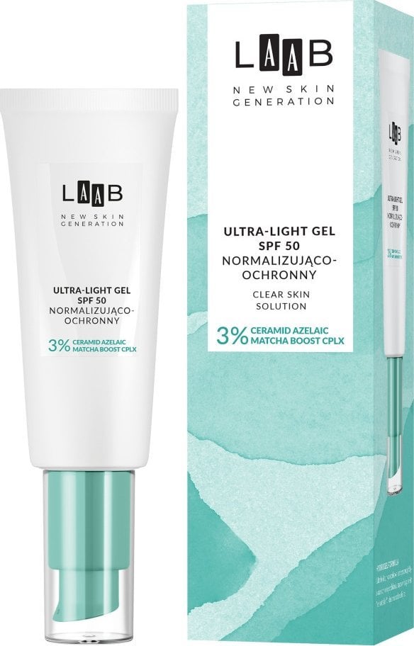 AA_Laab Clear Skin Solution ultralekki żel SPF50 normalizująco-ochronny 40ml