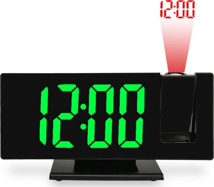 JVD Zegar budzik LED JVD SB3618.1 z termometrem i projekcją .