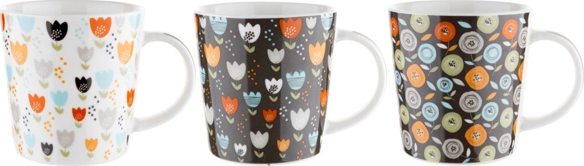 Florina Kubek porcelanowy do kawy i herbaty Florina Funny 400 ml mix dekoracji