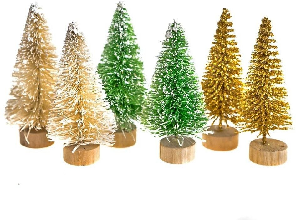 Choinki dekoracyjne 6,5cm 6szt