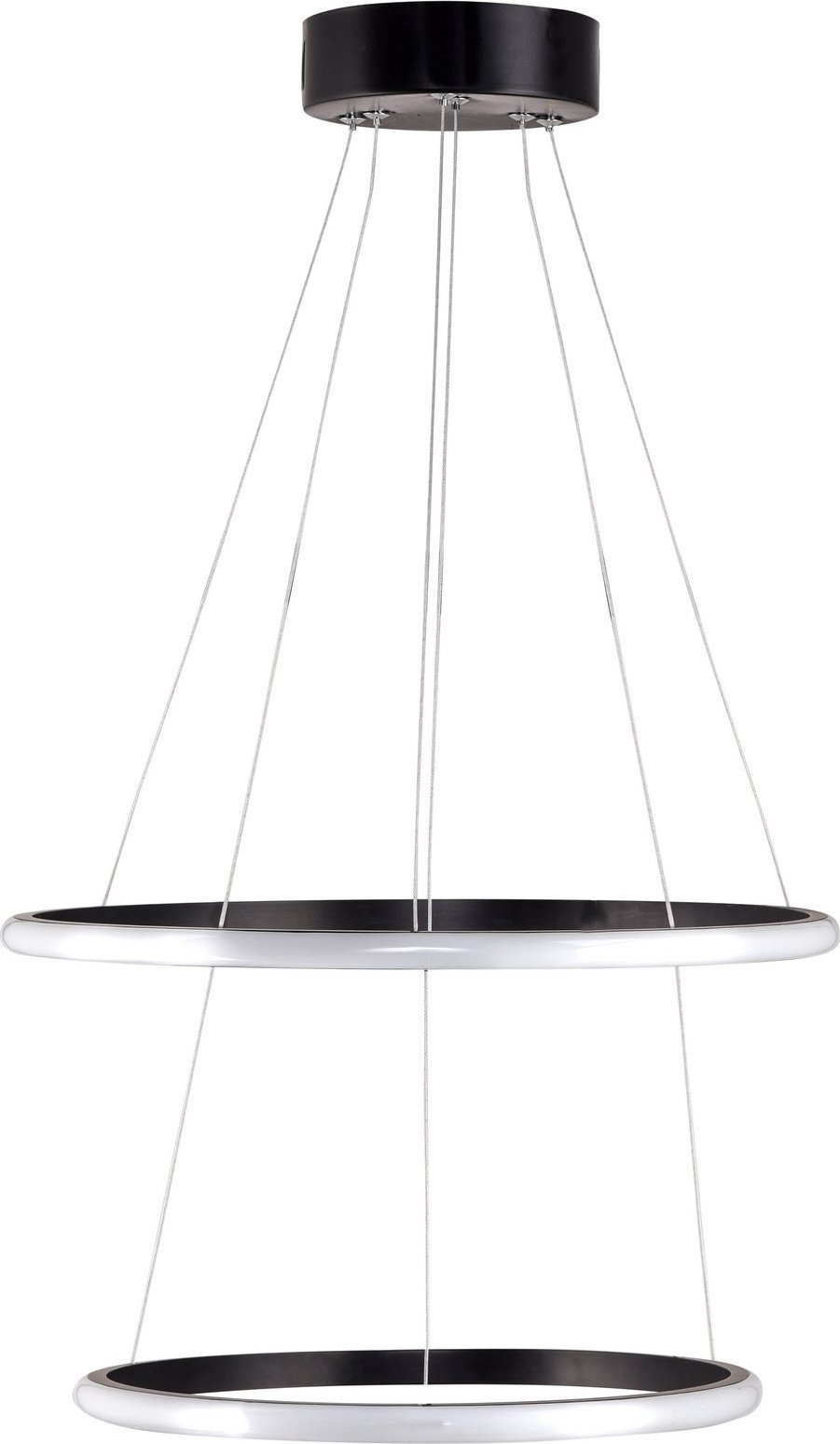 Lampa wisząca Opviq Liustra Leonis Juodas-Baltas Light