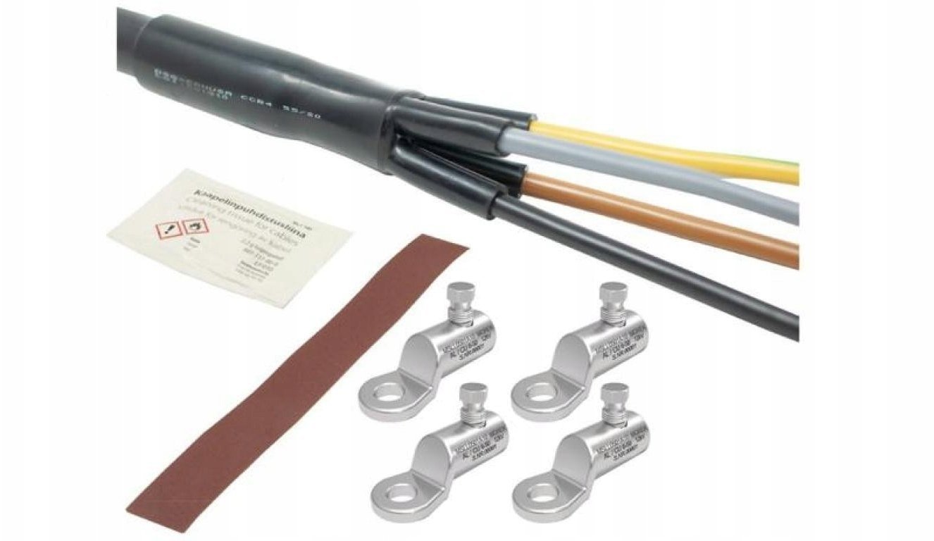 Mufa kablowa termokurczliwa z końcówkami kablowymi ze śrubą zrywalną MSLS35 Al/Cu 4x6-35mm 1kV 1xśruba Al MSLS0351A10