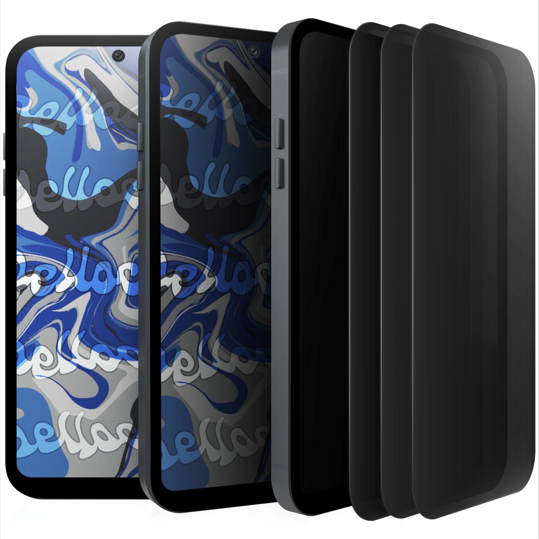 Hello Case [3-pak] Szkło Hartowane Do Xiaomi Redmi Note 9 (Antyszpiegowskie, Ochronne)