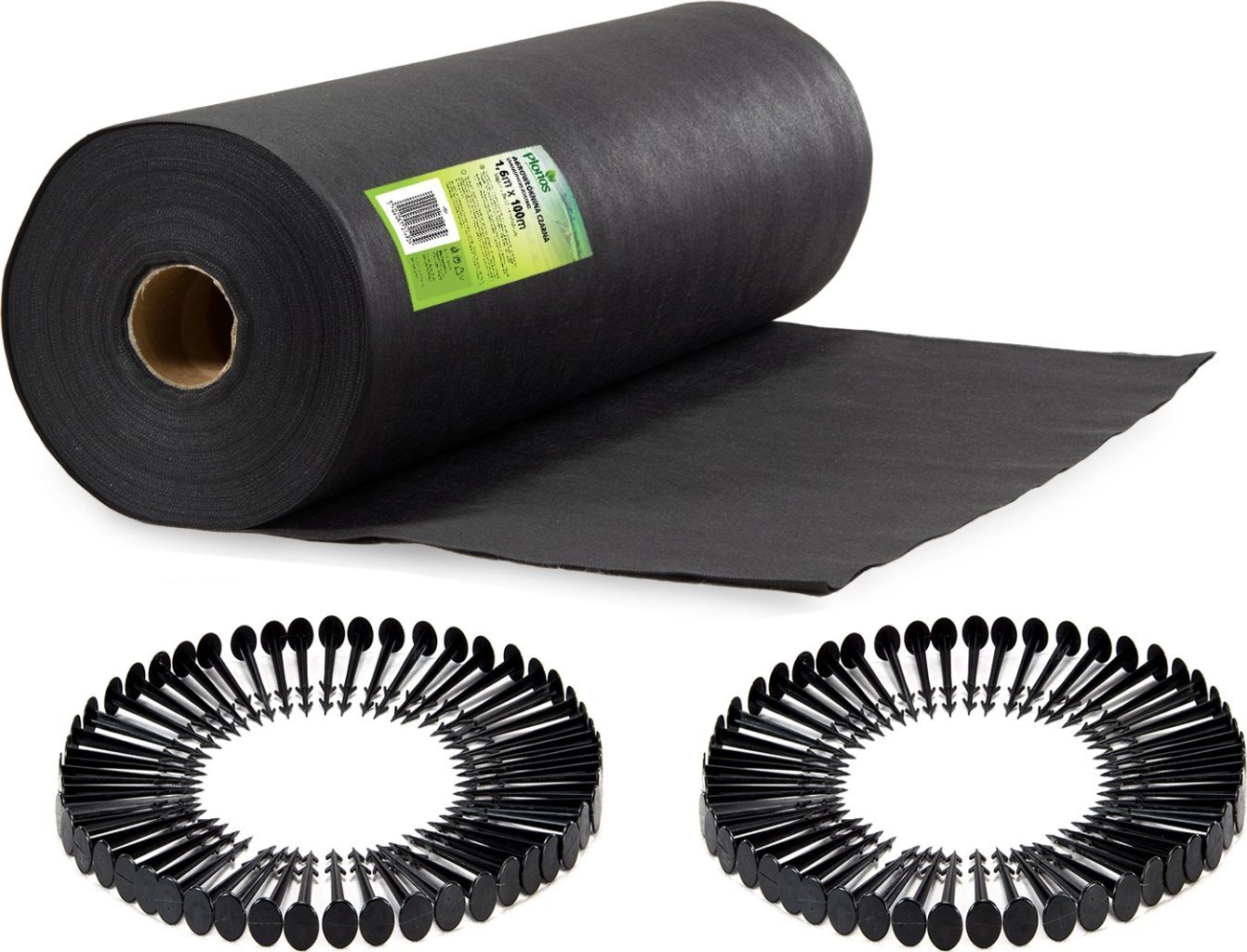 Plonos Agrowłóknina ogrodowa 1,6 m x 100 m + 100 szpilek