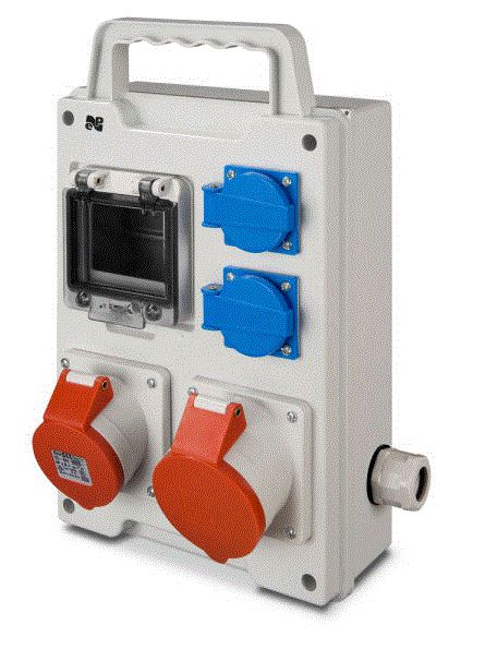 Elektro-Plast Rozdzielnica budowlana przenośna 4 moduły 1x5P/32 5P/16A 2x2P+Z RS (6213-00)