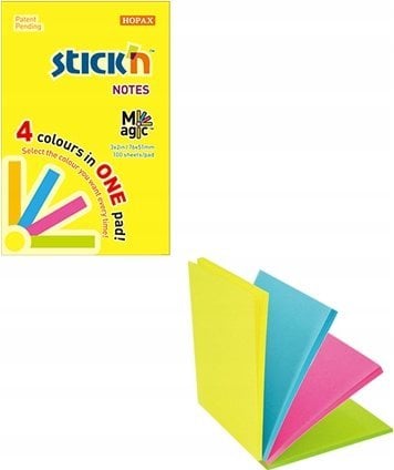 Stickn Notes samoprzylepny 51x76mm neon mix 100K