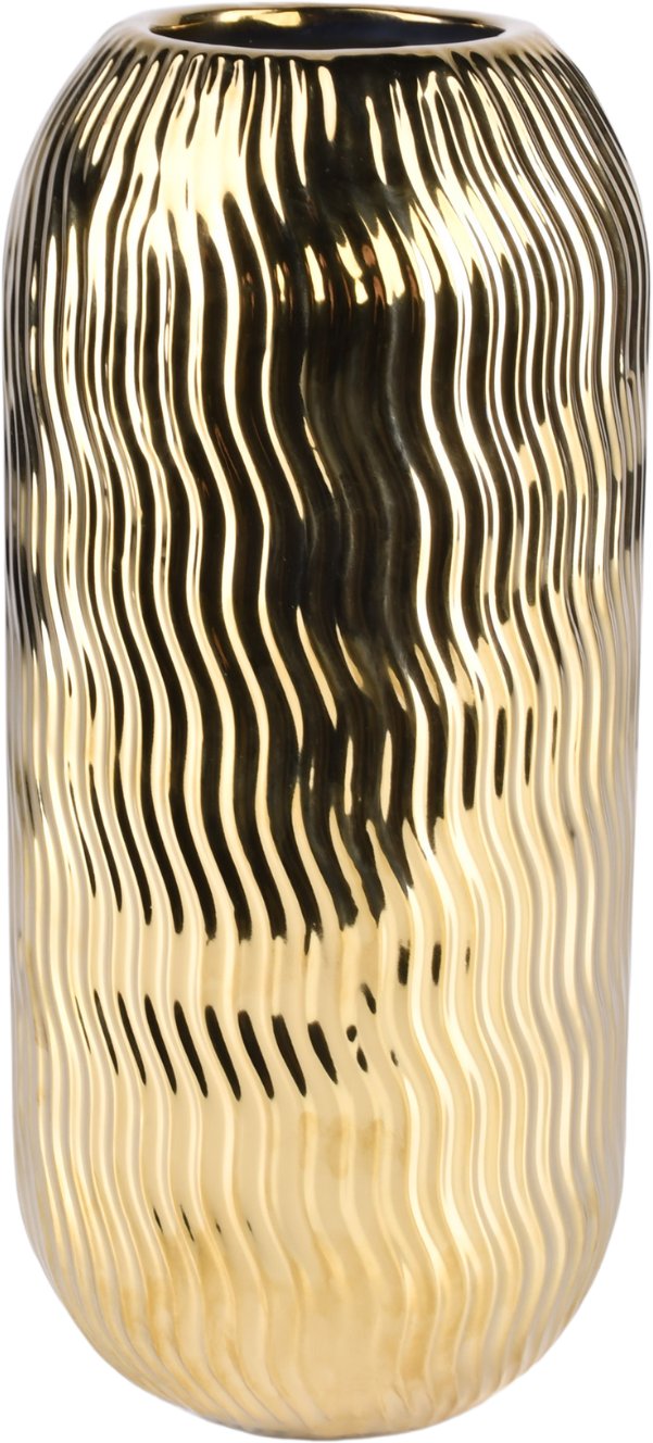 Wazon ceramiczny złoty LOBO
