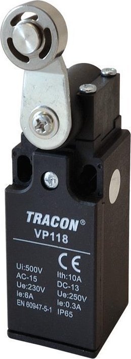 Tracon Electric Łącznik krańcowy VP118 z dźwignią regulowaną i rolką