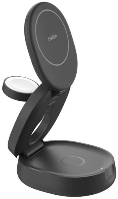 Belkin Ładowarka magnetyczna 3w1, składana, Qi2 15W, zasilacz 36W, czarna