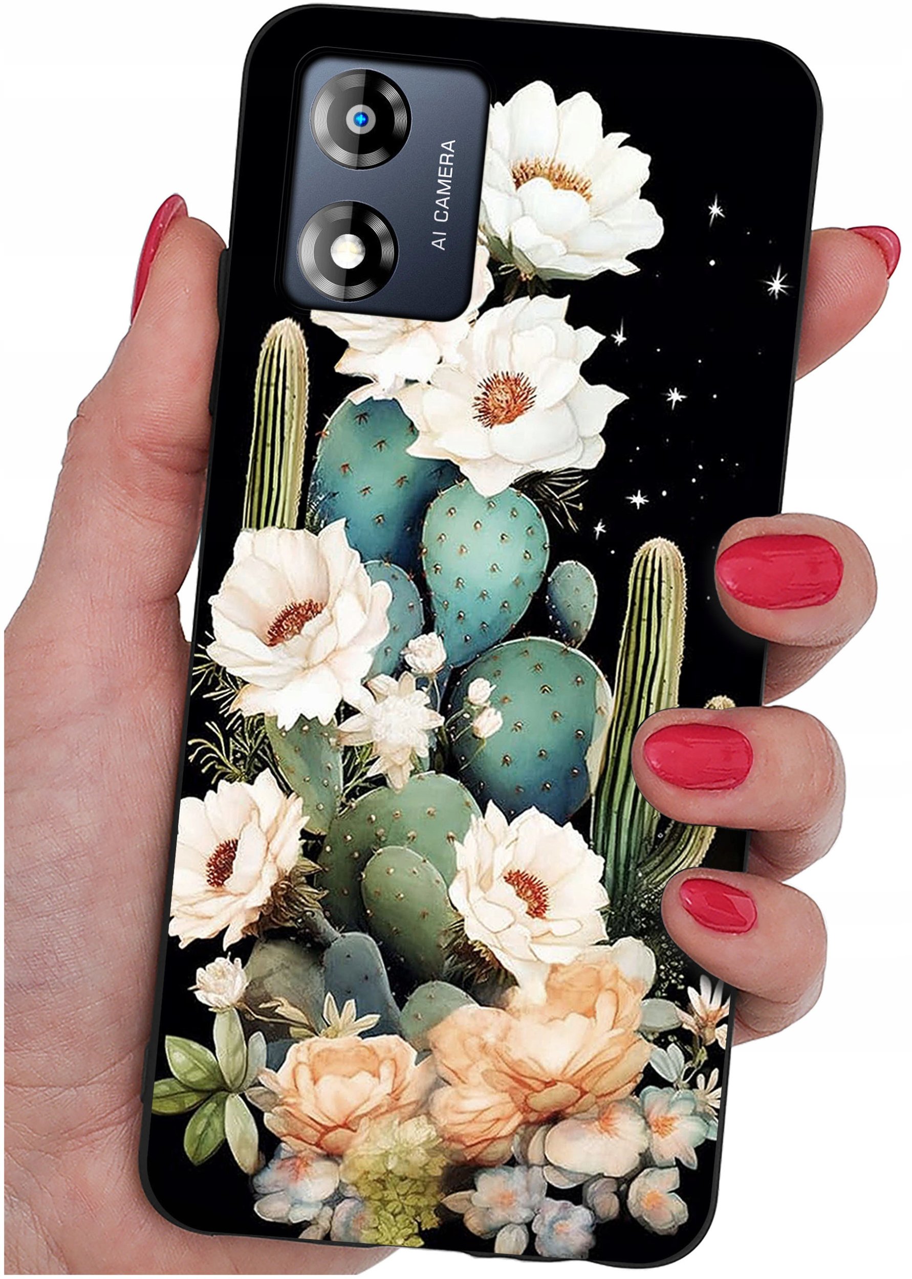 Etui do Motorola Moto E13 WZORY |SILIKONOWE MATT CASE + SZKŁO 9H