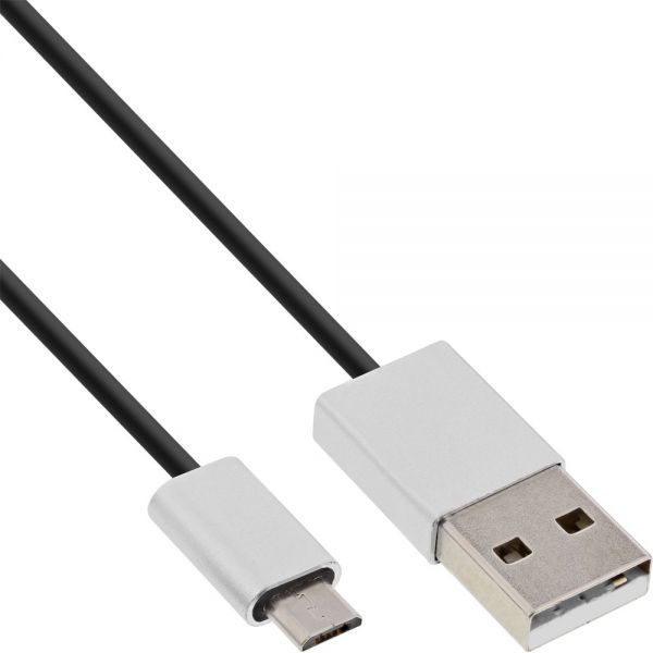 Kabel USB InLine USB-A - microUSB 2 m Czarny (31720I)