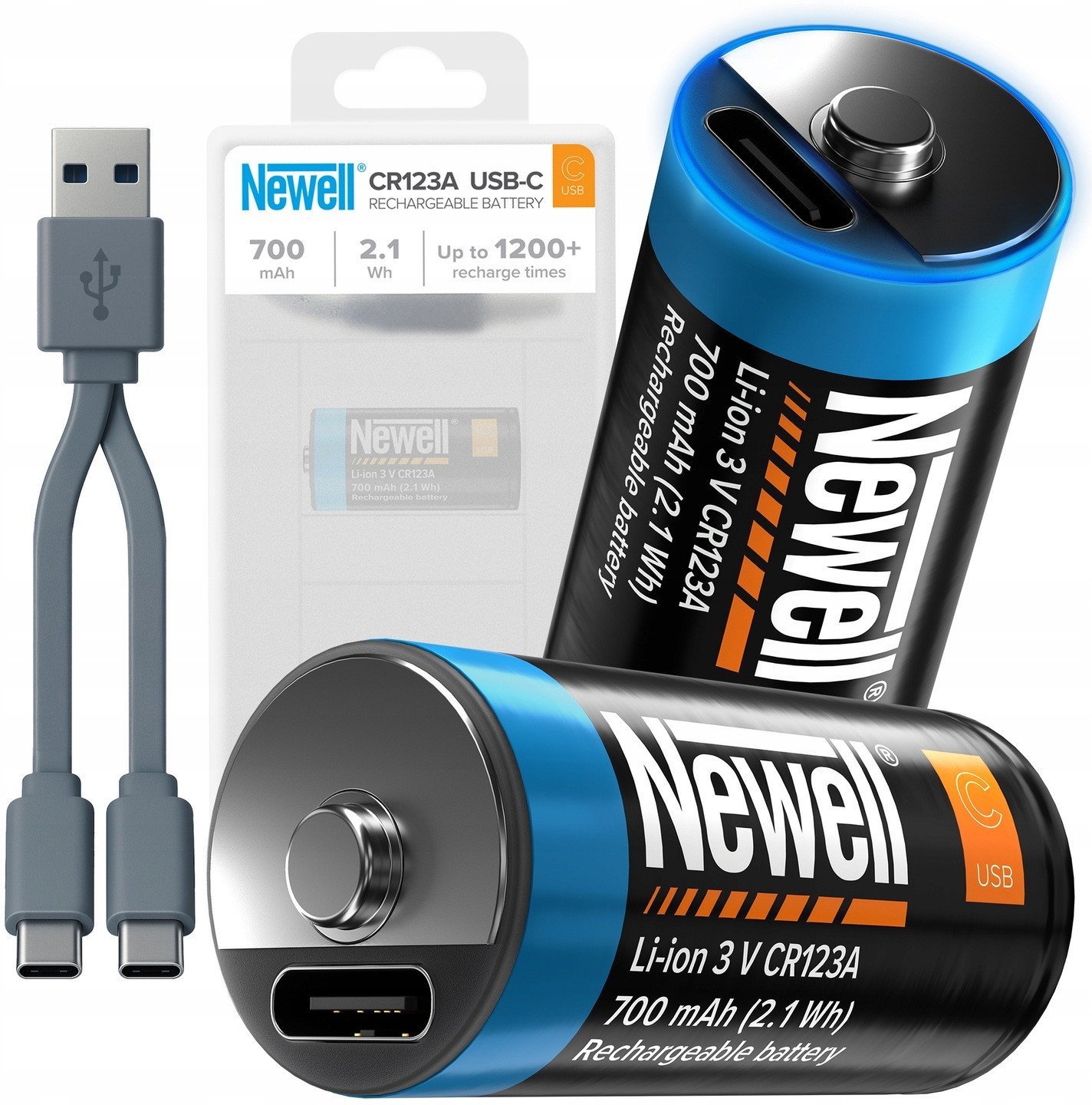 NEWELL NL4206 Akumulator CR123A USB-C 700 mAh 2 szt. blister