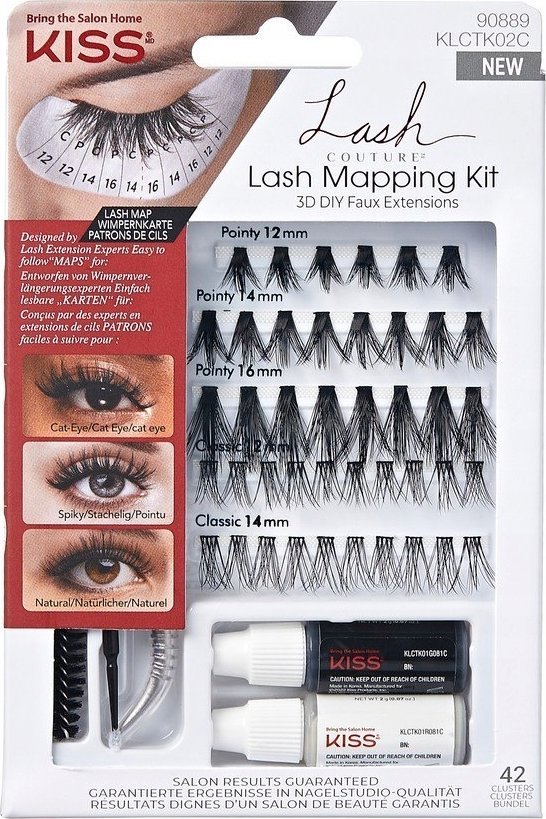 Kiss Przyklejane kępki rzęs 3D DIY